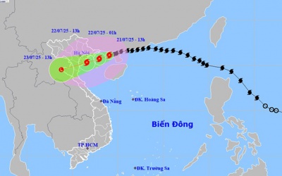 Cảnh báo Hà Nội và 5 tỉnh thành mưa rất to do bão số 3