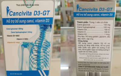 Thu hồi 2 lô thực phẩm bảo vệ sức khỏe Cancivita D3-GT