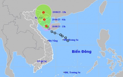 Áp thấp nhiệt đới gây mưa cho đất liền