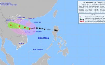 Bão số 5 khi nào đổ bộ vào đất liền Việt Nam?