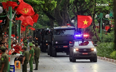 Cận cảnh dàn khí tài 'khủng' trên đường Thanh Niên trong buổi hợp luyện A80 lần 2