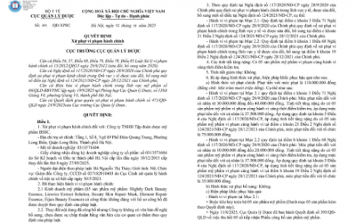 Dược mỹ phẩm BSSC bị xử phạt và buộc tiêu hủy 5 sản phẩm vi phạm