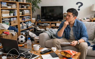 Infographic: Lý do phòng khách luôn bừa bộn và cách khắc phục