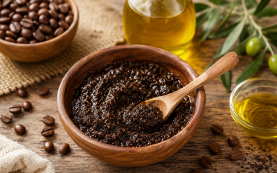 Infographic: Cách tẩy tế bào chết từ cà phê và dầu olive
