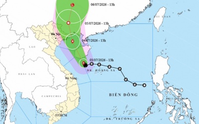 Bão số 1 mạnh lên giật cấp 11, gây mưa to 