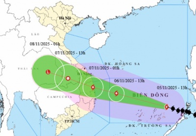 Bắc Bộ nhiệt độ tăng nhẹ, bão Kalmaegi đã vào Biển Đông