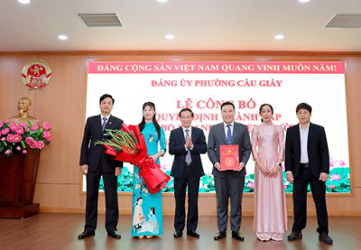 Công bố quyết định thành lập Đảng bộ Doanh nghiệp phường Cầu Giấy