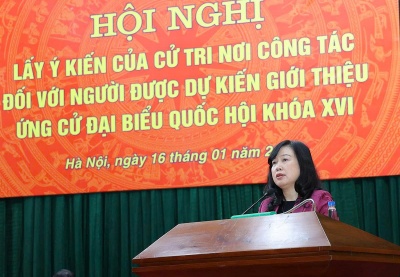 Bộ trưởng Đào Hồng Lan được giới thiệu ứng cử Đại biểu Quốc hội khóa XVI