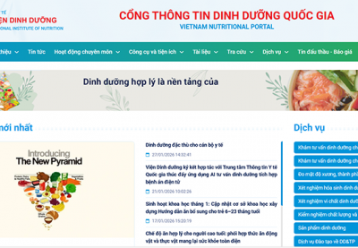 Chính thức ra mắt Cổng thông tin Dinh dưỡng Quốc gia
