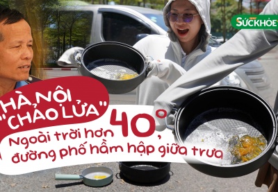 Hà Nội 'chảo lửa': Ngoài trời hơn 40 độ, đường phố hầm hập giữa trưa