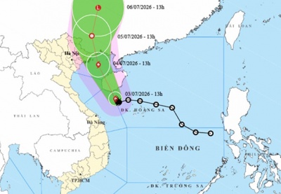 Bão số 1 mạnh lên giật cấp 11, gây mưa to 