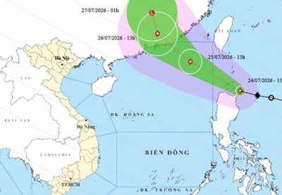 Bắc Bộ mưa lớn, Biển Đông đón bão vào đêm nay