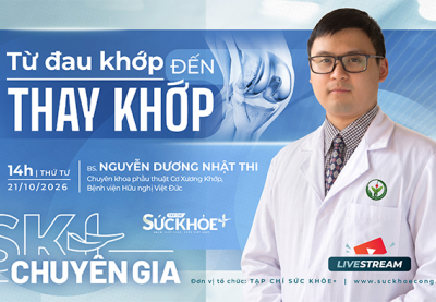 14h00 TỌA ĐÀM trực tuyến: Từ đau khớp đến thay khớp