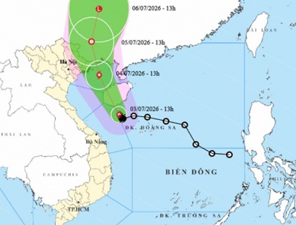 Bão số 1 mạnh lên giật cấp 11, gây mưa to 