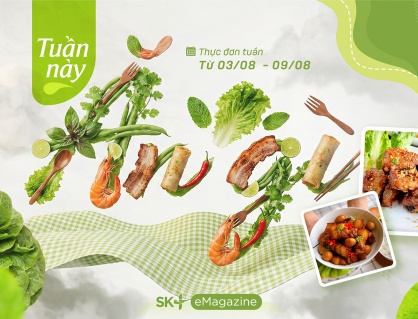 Thực đơn tuần mới nhiều món ngon và đủ chất