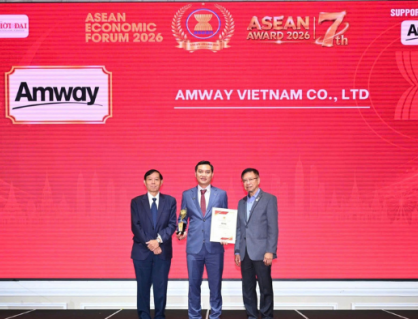 Amway Việt Nam: Top 5 Doanh nghiệp tiêu biểu ASEAN - Thương hiệu nổi tiếng ASEAN 2026