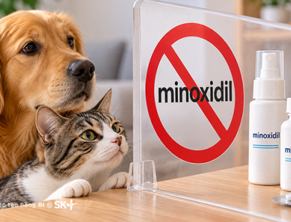 Cảnh báo nguy cơ ngộ độc ở chó, mèo khi tiếp xúc với minoxidil