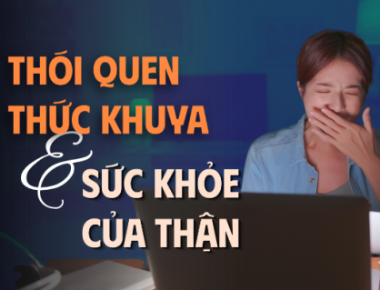 Thức khuya kéo dài ảnh hưởng đến sức khỏe thận thế nào?