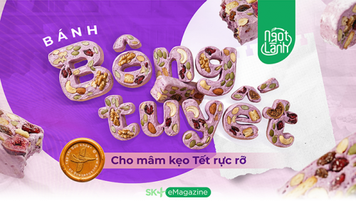 E-magazine: Lưu ngay công thức bánh bông tuyết khoai lang tím cho mâm kẹo Tết rực rỡ