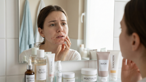 Chăm sóc làn da quá mức khiến da nổi mẩn đỏ quanh miệng