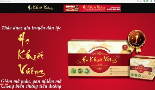 Nhiều website quảng cáo sản phẩm Hạ Khiết Vương gây hiểu như thuốc chữa bệnh