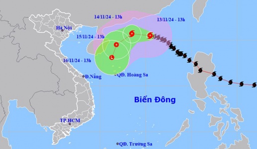 Bão số 8 đang suy yếu nhanh, có thể tan trên Biển Đông