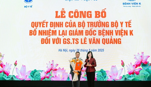 Bộ Y tế bổ nhiệm lại Giám đốc Bệnh viện K