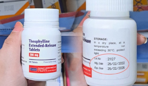 Cảnh báo thuốc trị hen phế quản Theophylin 200mg giả đang lưu hành 