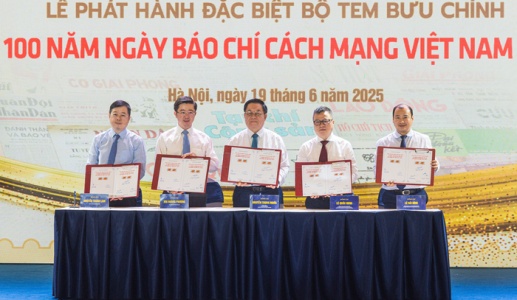 Phát hành bộ tem đặc biệt kỷ niệm 100 năm Ngày Báo chí Cách mạng Việt Nam (1925-2025)