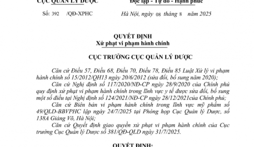 Xử phạt Công ty cổ phần chăm sóc sức khỏe và sắc đẹp Phú Thái
