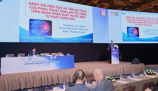 Phương pháp phẫu thuật xâm lấn tối thiểu điều trị xuất huyết não vùng sâu