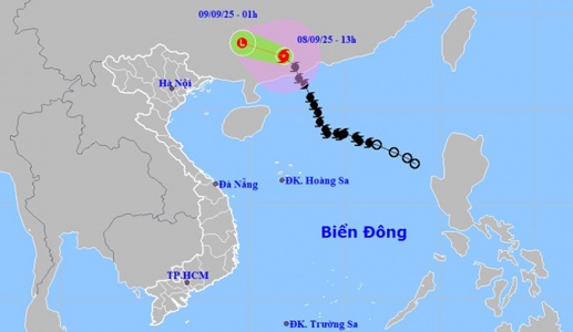 Bắc Bộ có mưa lớn do ảnh hưởng hoàn lưu bão số 7