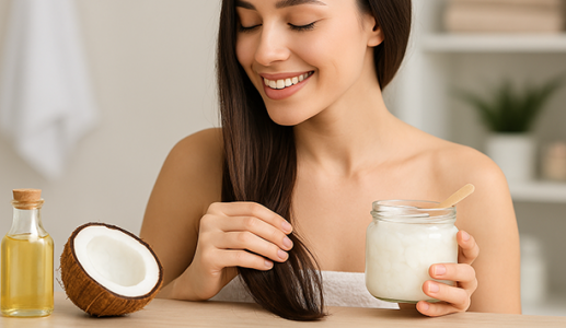 Bí quyết chăm sóc tóc từ dầu dừa