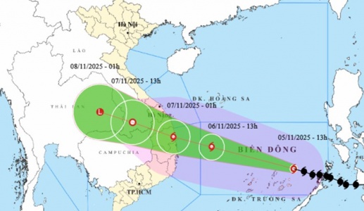 Bắc Bộ nhiệt độ tăng nhẹ, bão Kalmaegi đã vào Biển Đông