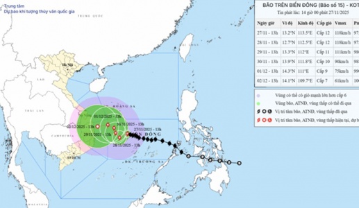 Đất liền nắng, trên biển dông bão