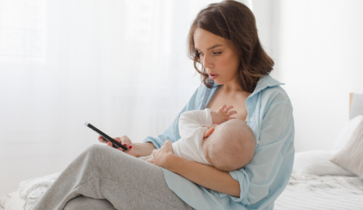 Có nên sử dụng điện thoại khi đang cho con bú?