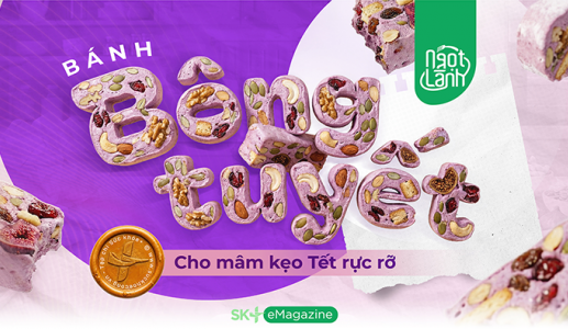 E-magazine: Lưu ngay công thức bánh bông tuyết khoai lang tím cho mâm kẹo Tết rực rỡ