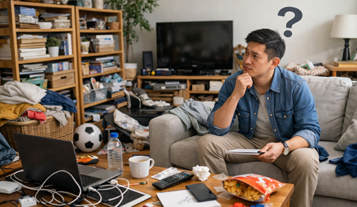 Infographic: Lý do phòng khách luôn bừa bộn và cách khắc phục