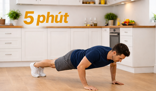 5 phút tập luyện trong bếp: Giải pháp cho người bận rộn