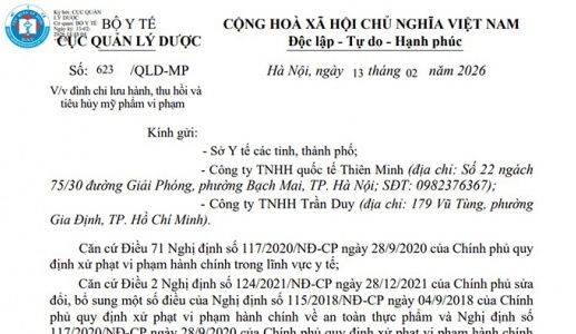 Bộ Y tế thu hồi và tiêu hủy hàng loạt sản phẩm vi phạm