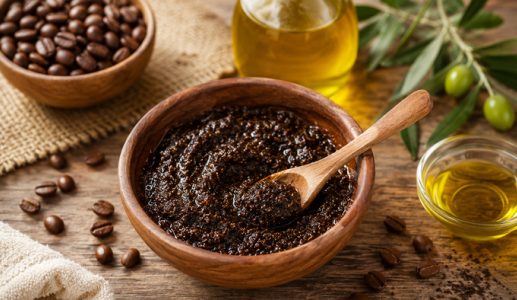 Infographic: Cách tẩy tế bào chết từ cà phê và dầu olive