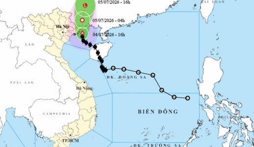 Bão số 1 sắp đổ bộ Quảng Ninh, nhiều nơi mưa lớn
