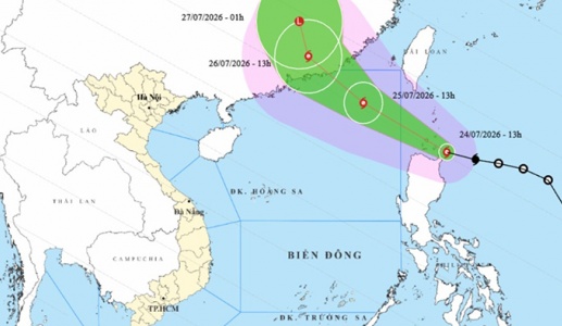 Bắc Bộ mưa lớn, Biển Đông đón bão vào đêm nay