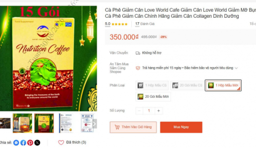 Sản phẩm Love World Nutrition Coffee bị 'tuýt còi' do vi phạm quảng cáo