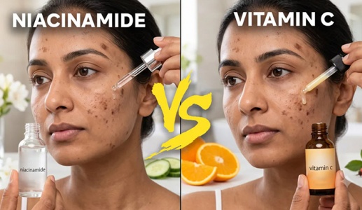 Niacinamide và vitamin C: Loại nào tốt hơn để làm mờ vết thâm, nám?