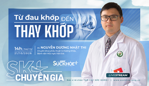 14h00 TỌA ĐÀM trực tuyến: Từ đau khớp đến thay khớp