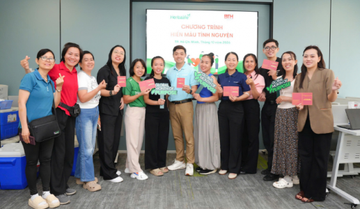 Ngày hiến máu tình nguyện Herbalife 2026: Tiếp nhận 183 đơn vị máu