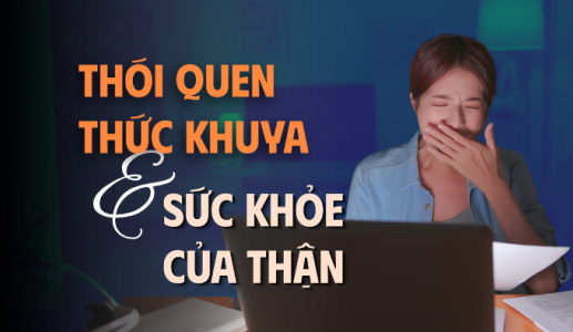 Thức khuya kéo dài ảnh hưởng đến sức khỏe thận thế nào?