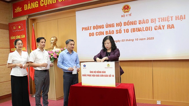 Ngành Y tế phát động ủng hộ khắc phục hậu quả bão số 10