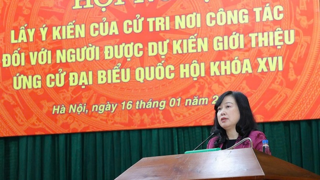 Bộ trưởng Đào Hồng Lan được giới thiệu ứng cử Đại biểu Quốc hội khóa XVI